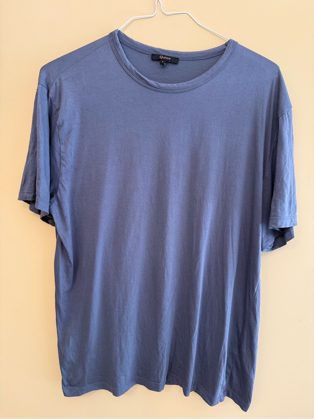Quince Women's Short Sleeve Crew Tee in Slate Blue